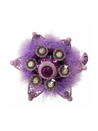 16-Inch Purple & Silver King Nutcracker With Gemstones | Hollywood Decor