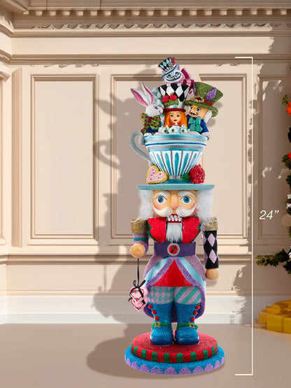 24" Alice Teacup Party Hat Nutcracker