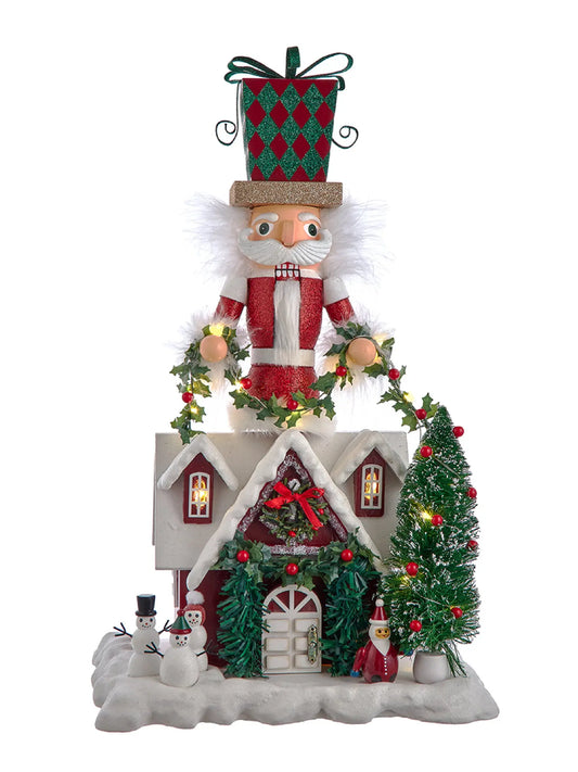 18" Bo Deck the Halls Musical Led Nutcracker