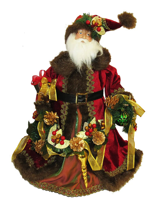 23" Fabric Decorated Santa Tablepiece