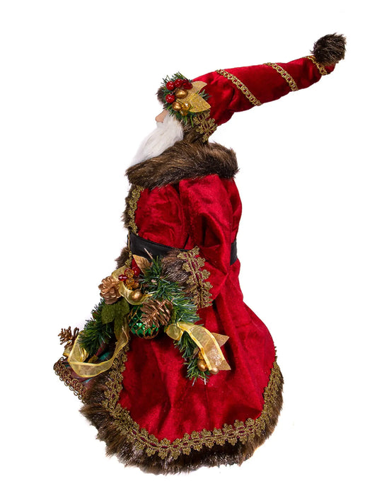 23" Fabric Decorated Santa Tablepiece