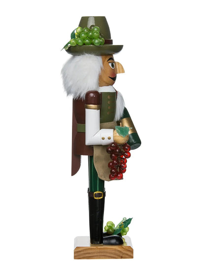 15" Wooden Wine Grower Nutcracker