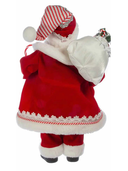 17.5" Kringle Klaus Peppermint Santa