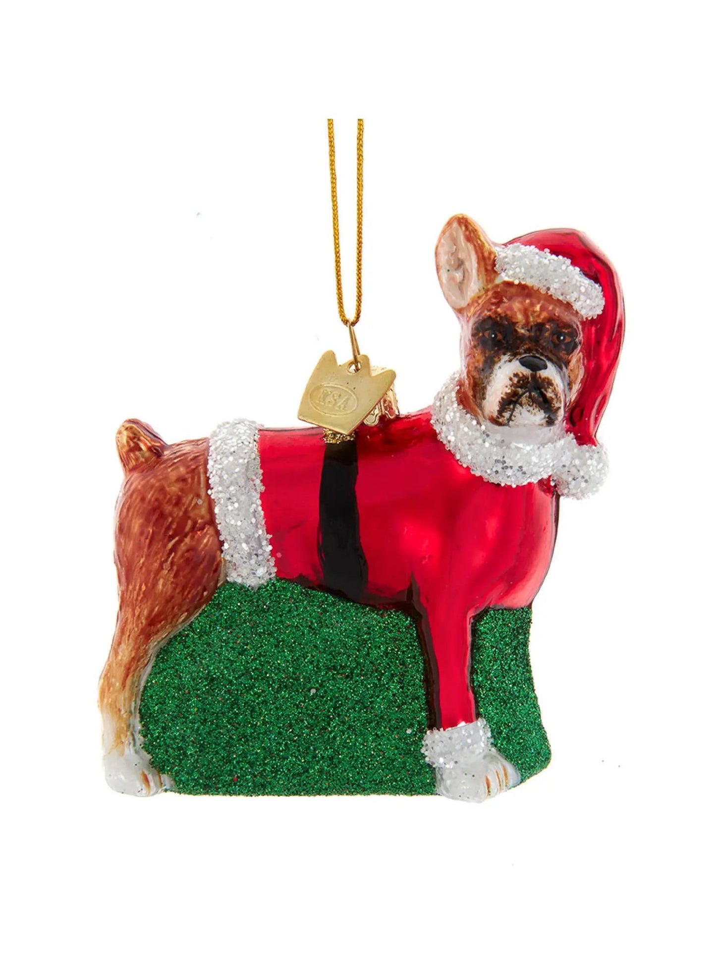 3.25" Noble Gems Boxer in Santa Suit