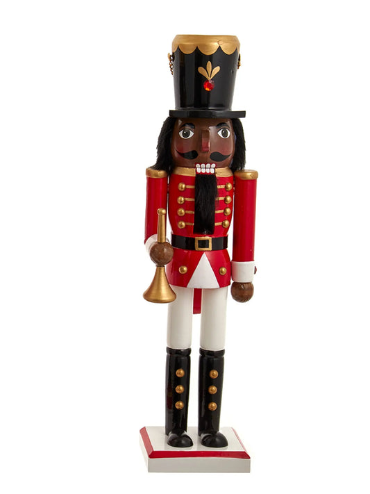 15" Red & White African American King Nutcracker (Melchior)