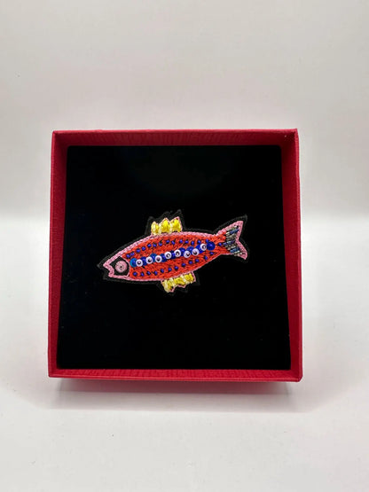 Yellow Fin Sardine Brooch