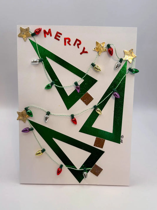 Lighted Christmas Trees Card