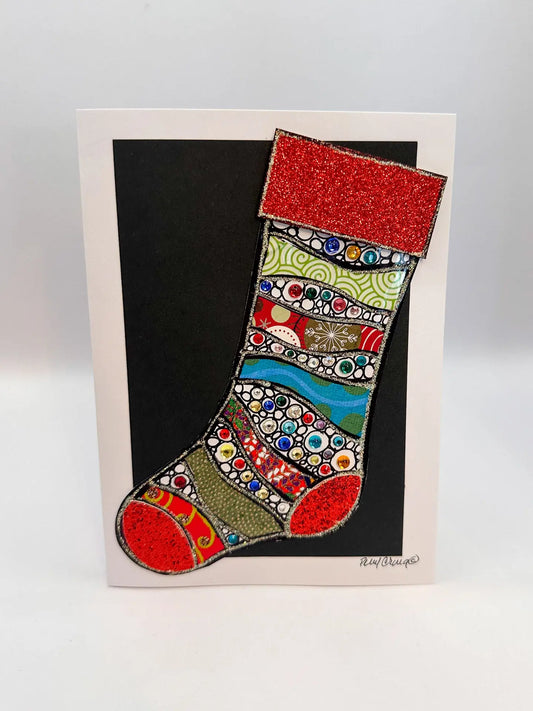 Bubble Stocking Christmas Card