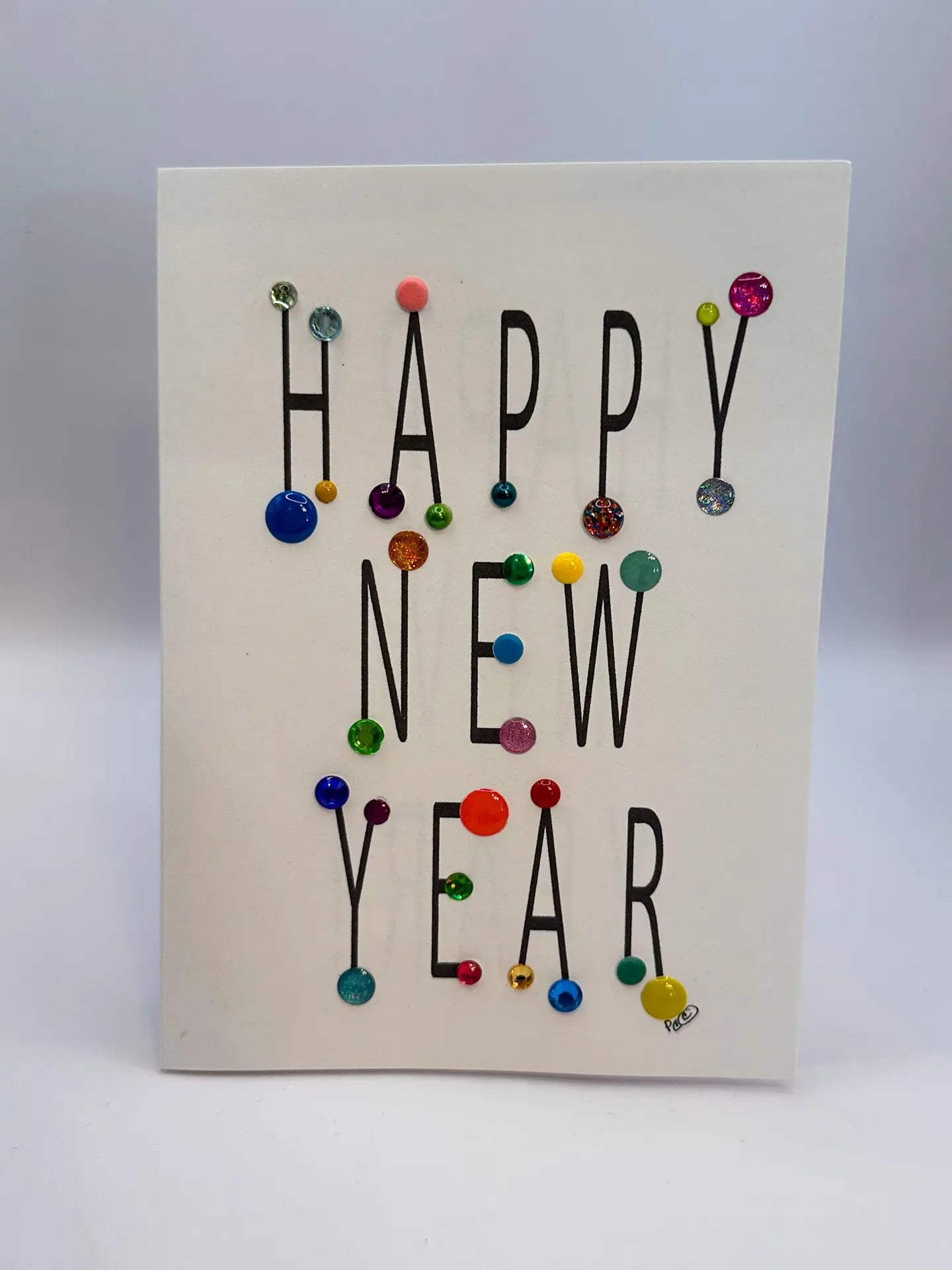 Festive Multicolor Happy New Year Greeting Card
