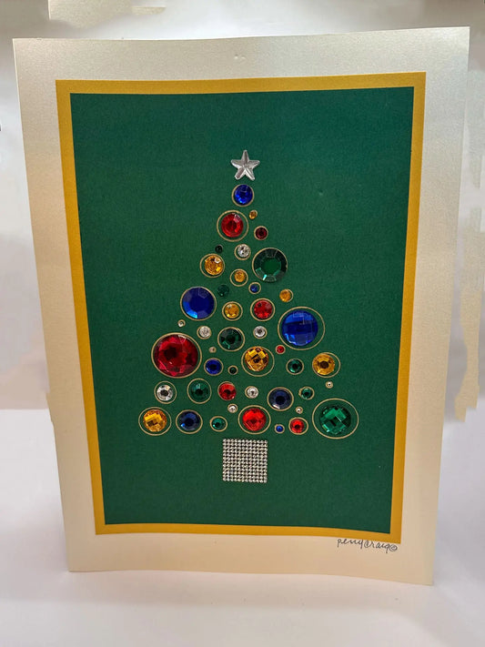 Jeweled Christmas Tree Card