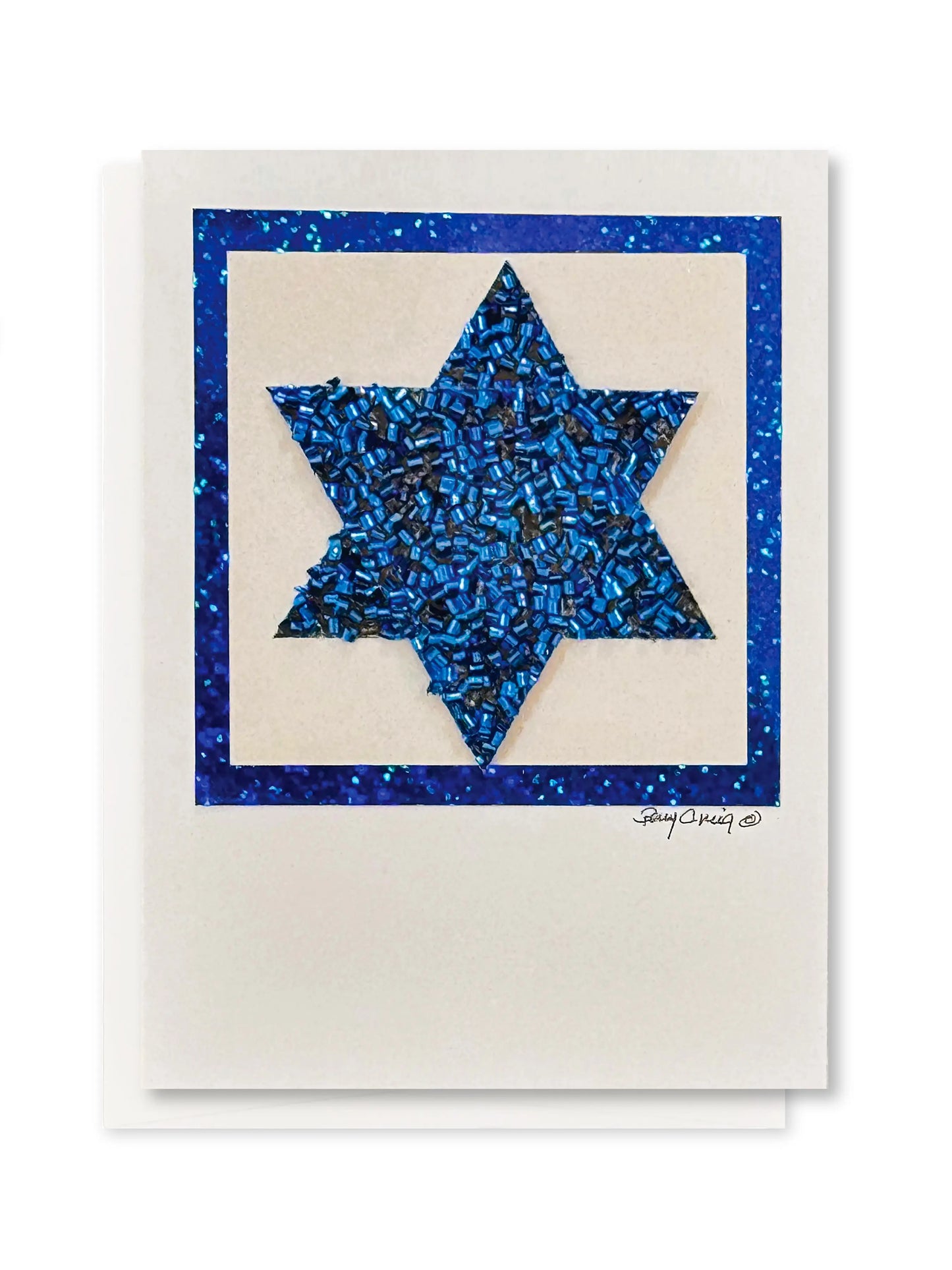 Shimmering Blue Star of David