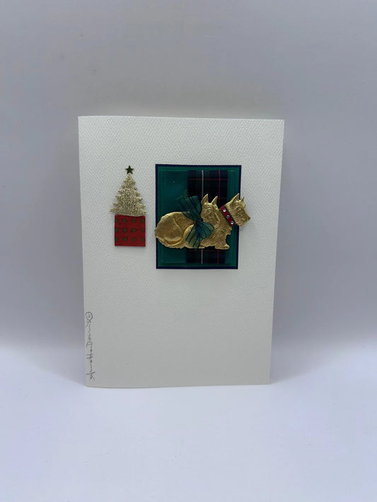 Scottish Terriers Christmas Card