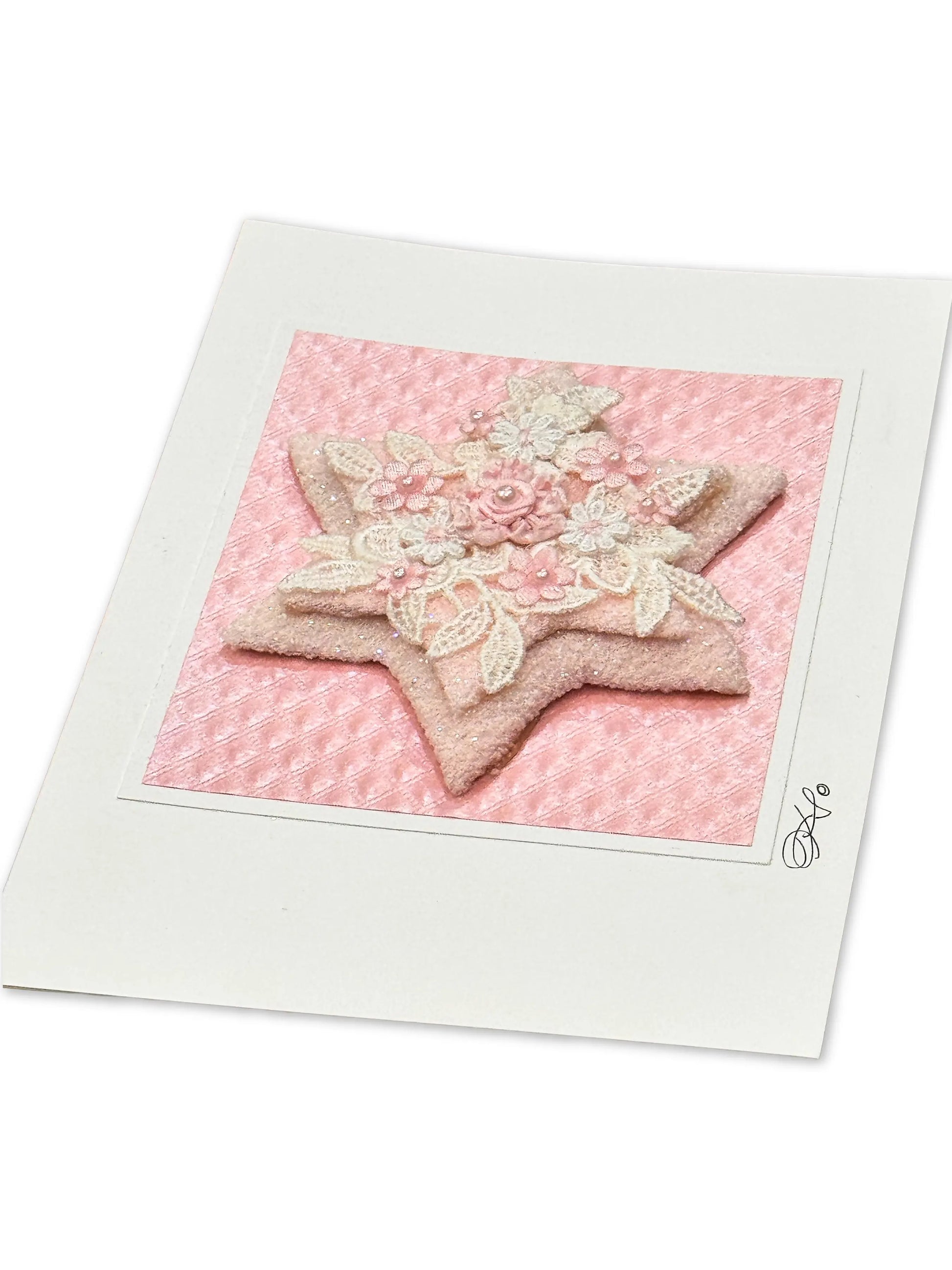 Pink Star of David Card
