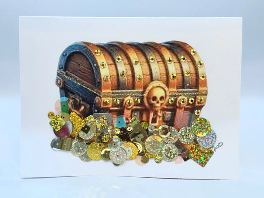 Sparkling Treasure Chest Greeting Card