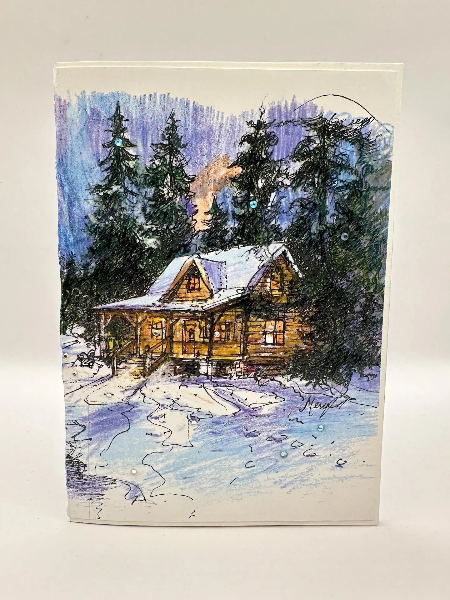 Mountain Christmas Panorama Card