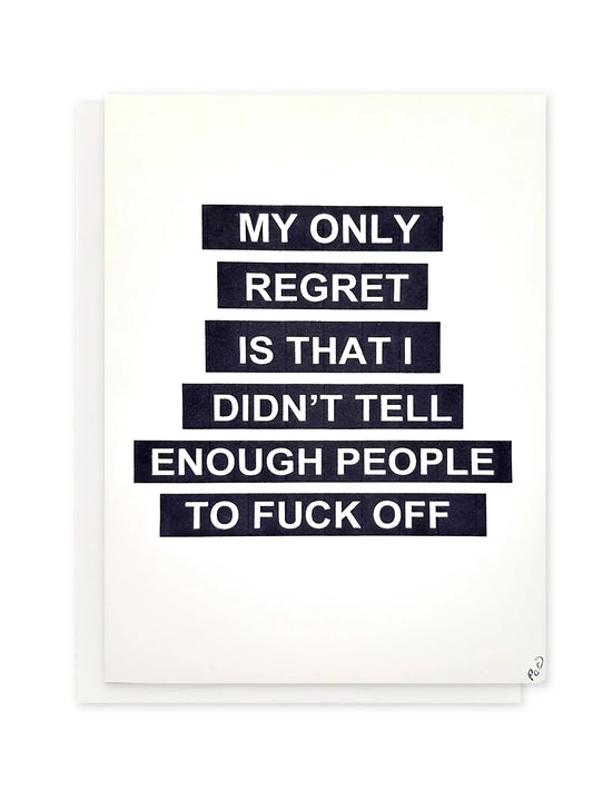 My Only Regret - Humorous Card