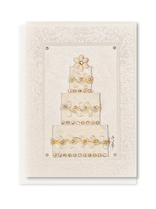 Pearl Wedding Cake Card