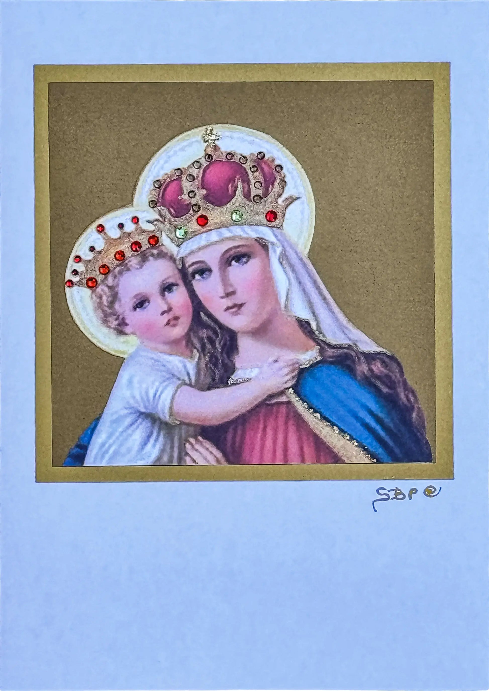 Madonna and Child 3 Christmas Card