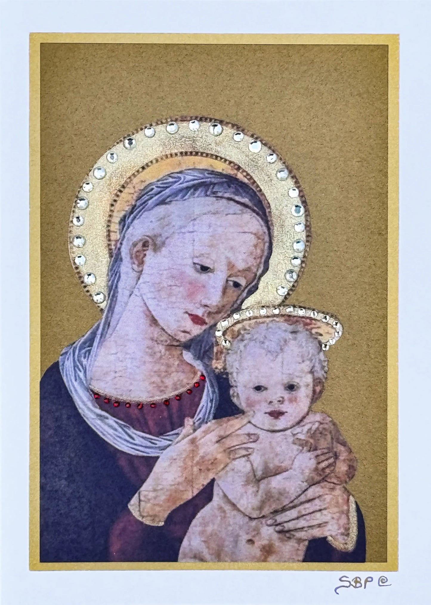 Madonna and Child 5 Christmas Card