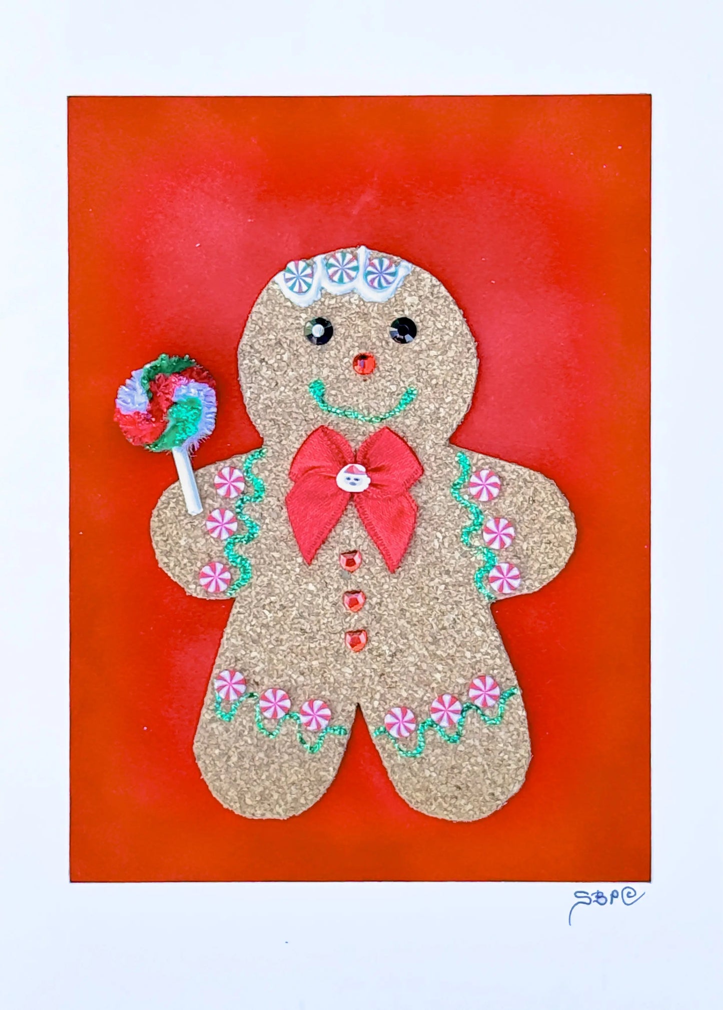Gingerbread Boy Christmas Card