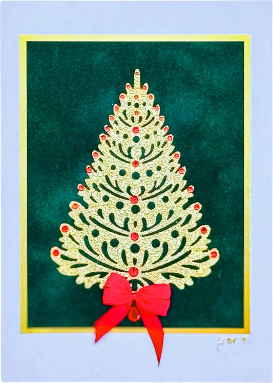 Golden Tree Christmas Card