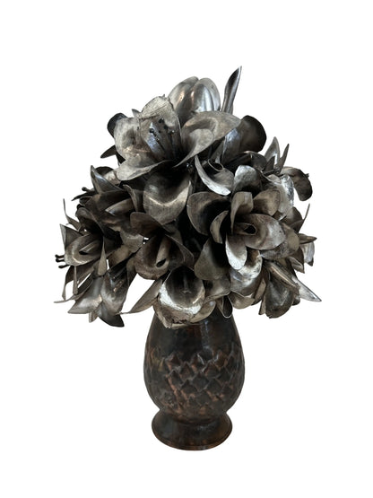 Large Silver Bouquet Sculpture