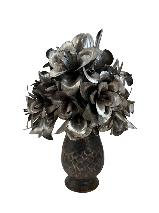 Large Silver Bouquet Sculpture
