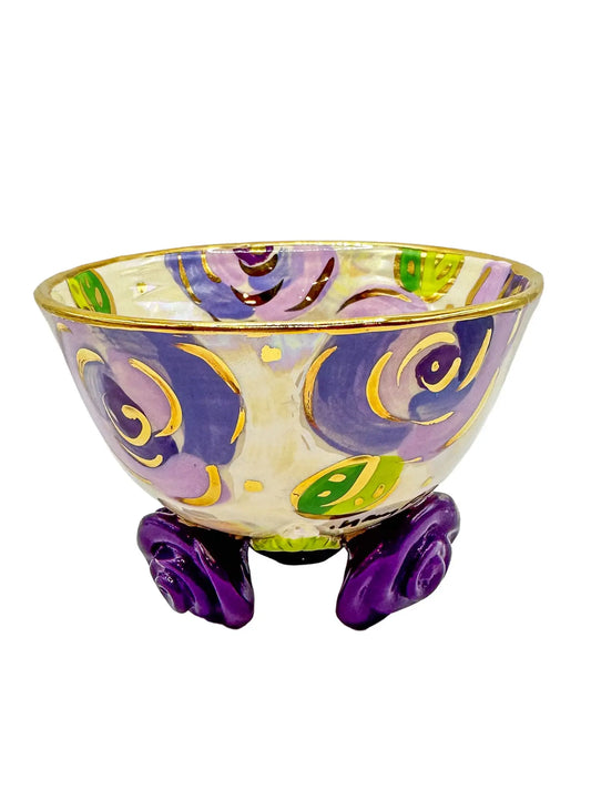 Lavender Footed Candy Dish