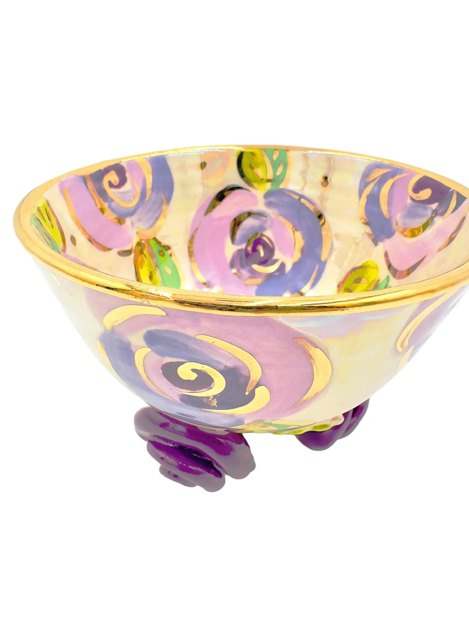 Lavender Footed Candy Dish