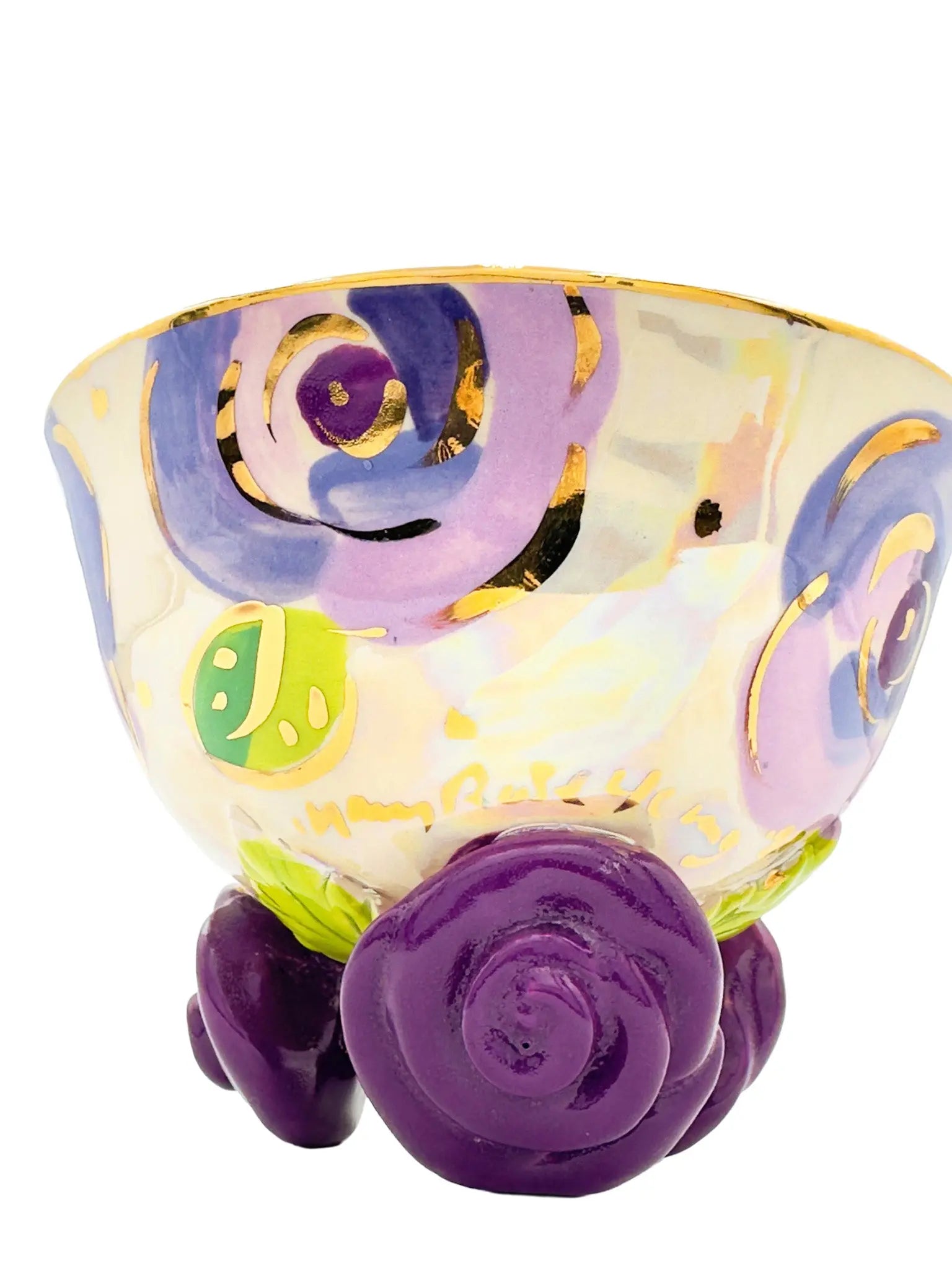 Lavender Footed Candy Dish