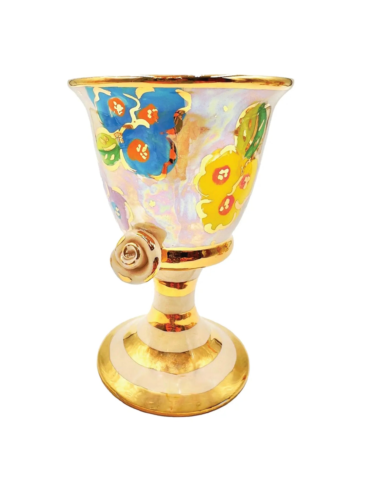 Pastel Blooms Ceramic Goblet