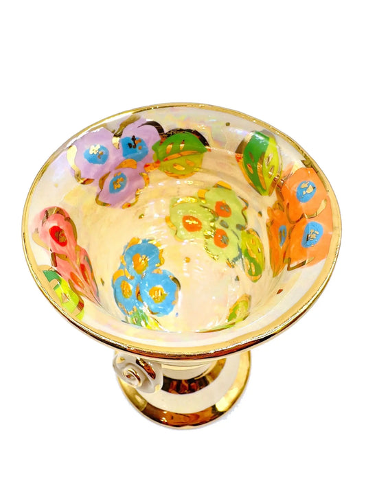 Pastel Blooms Ceramic Goblet