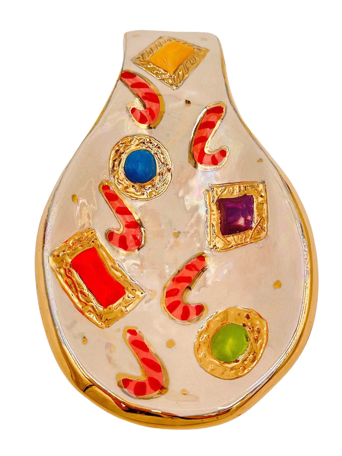 Candy Cane & Jewel Spoon Rest