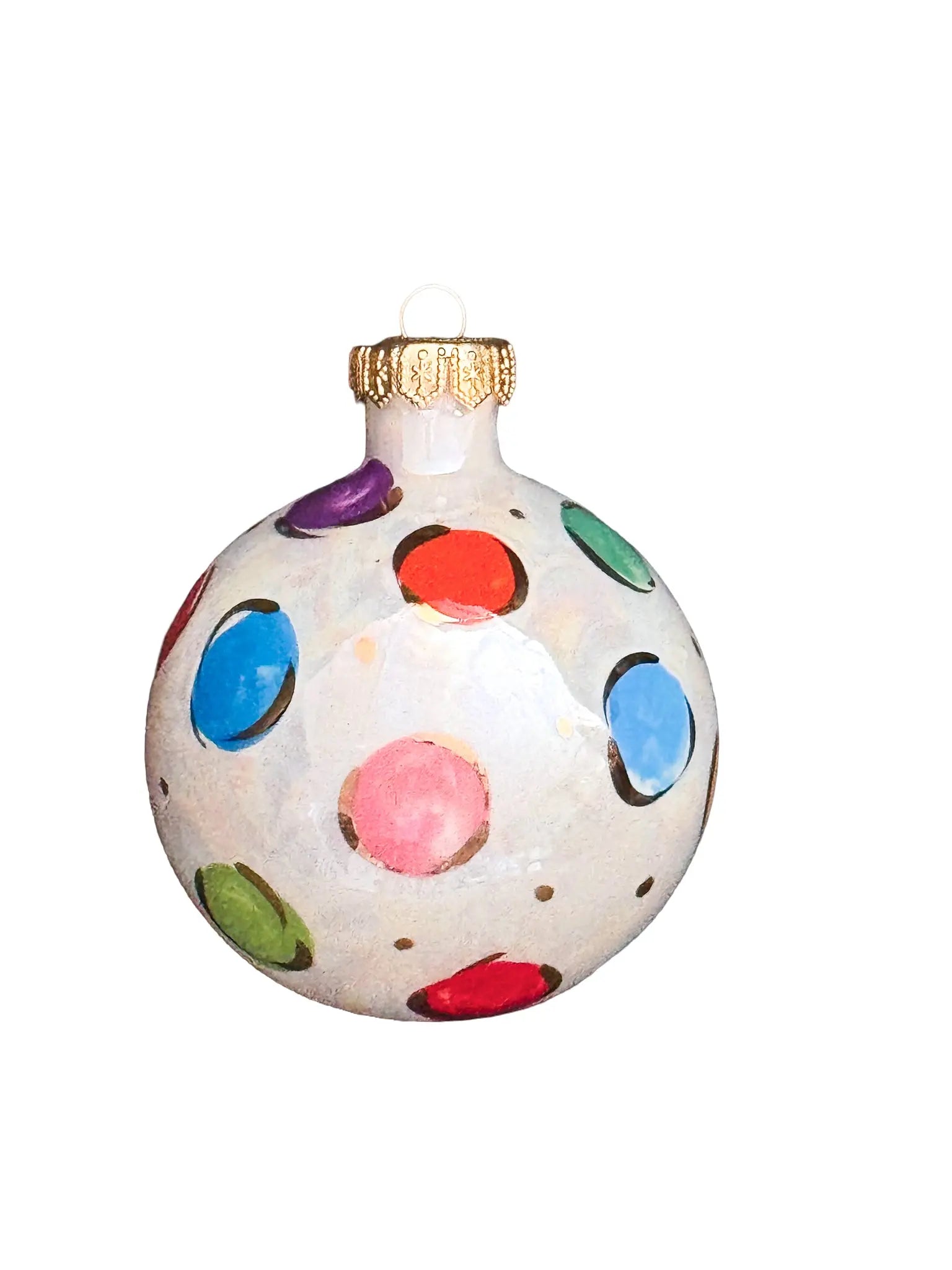 Multi Colored Polka Dot Ornament
