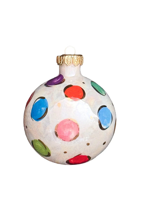 Multi Colored Polka Dot Ornament