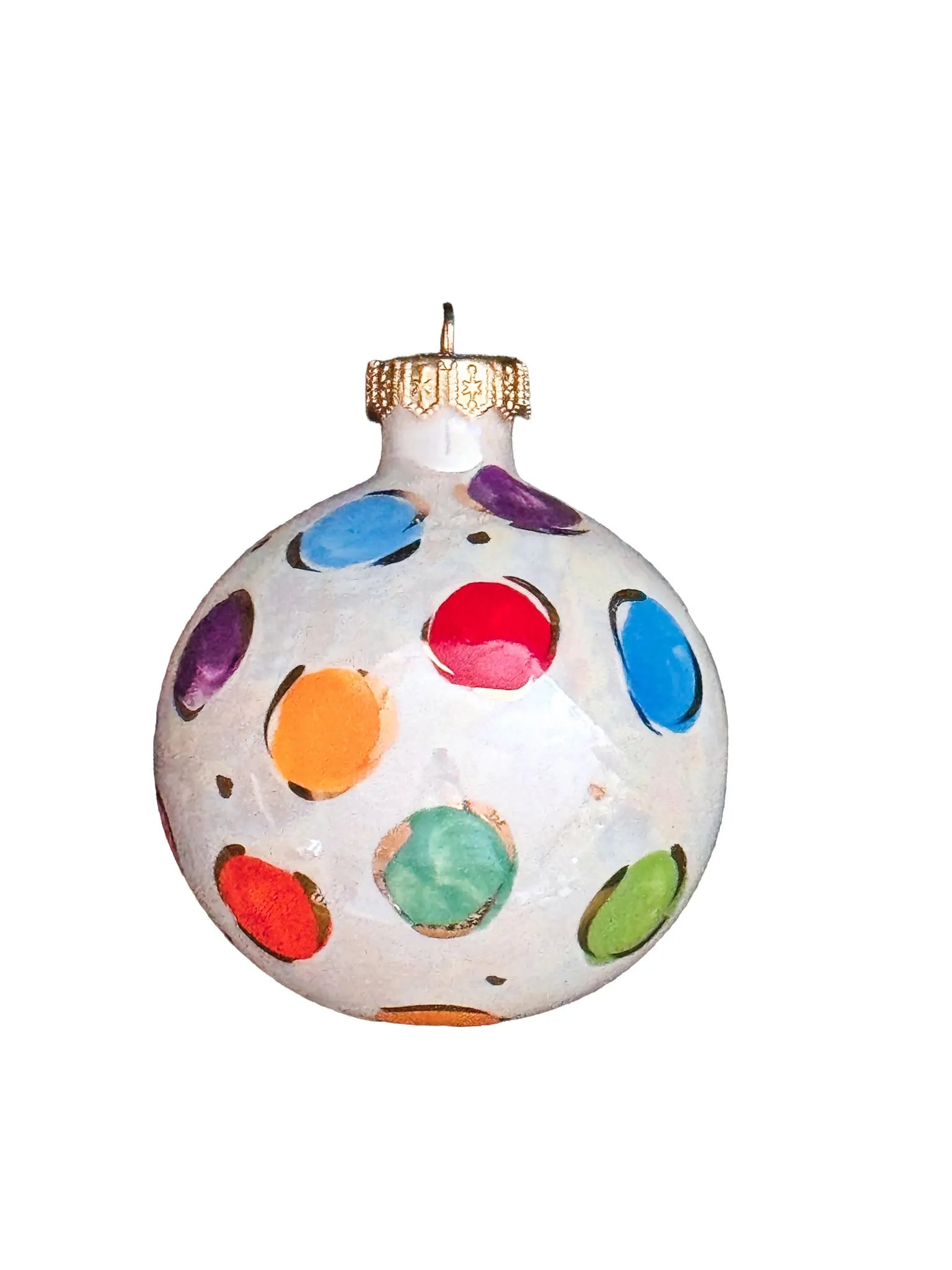 Multi Colored Polka Dot Ornament