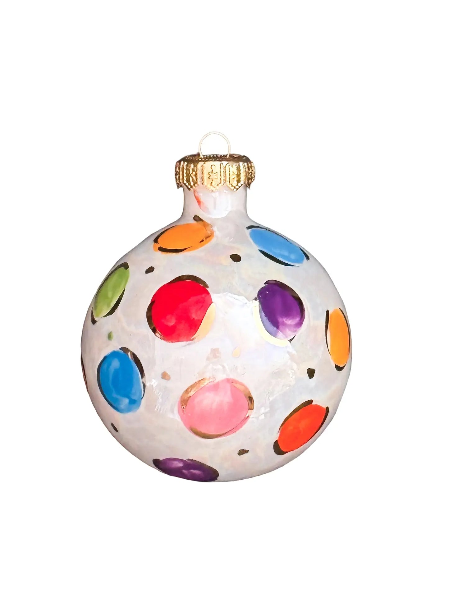 Multi Colored Polka Dot Ornament