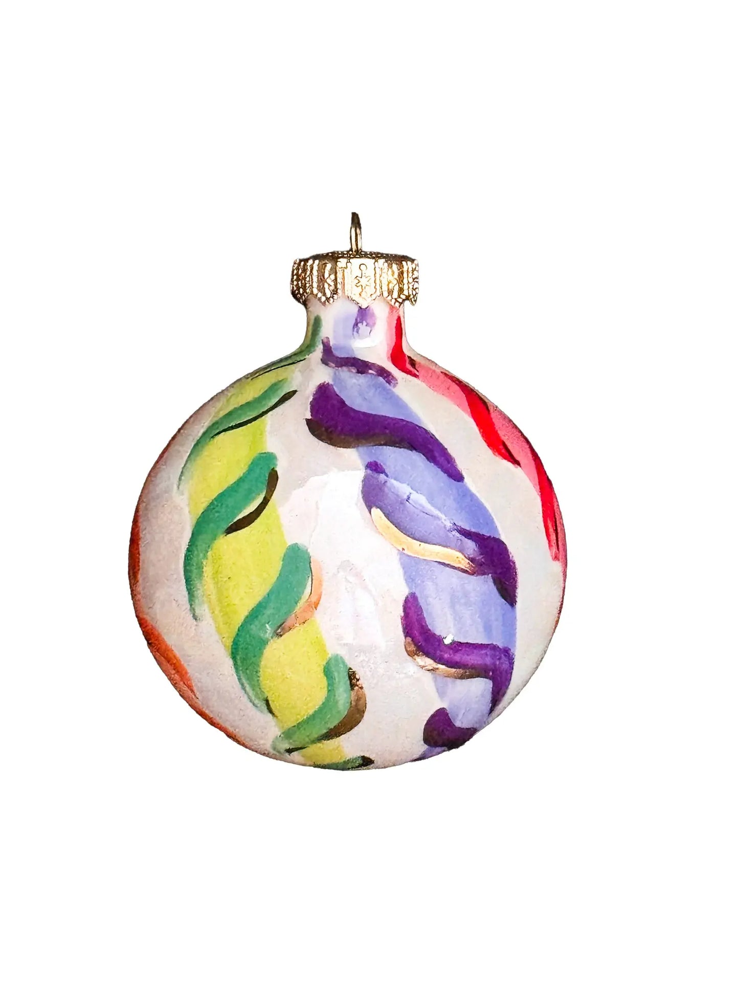 Multi Colored Candy Cane Stripe Ornament