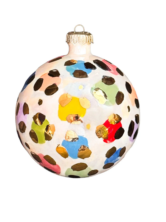 Multi Colored Leopard Ornament - Large