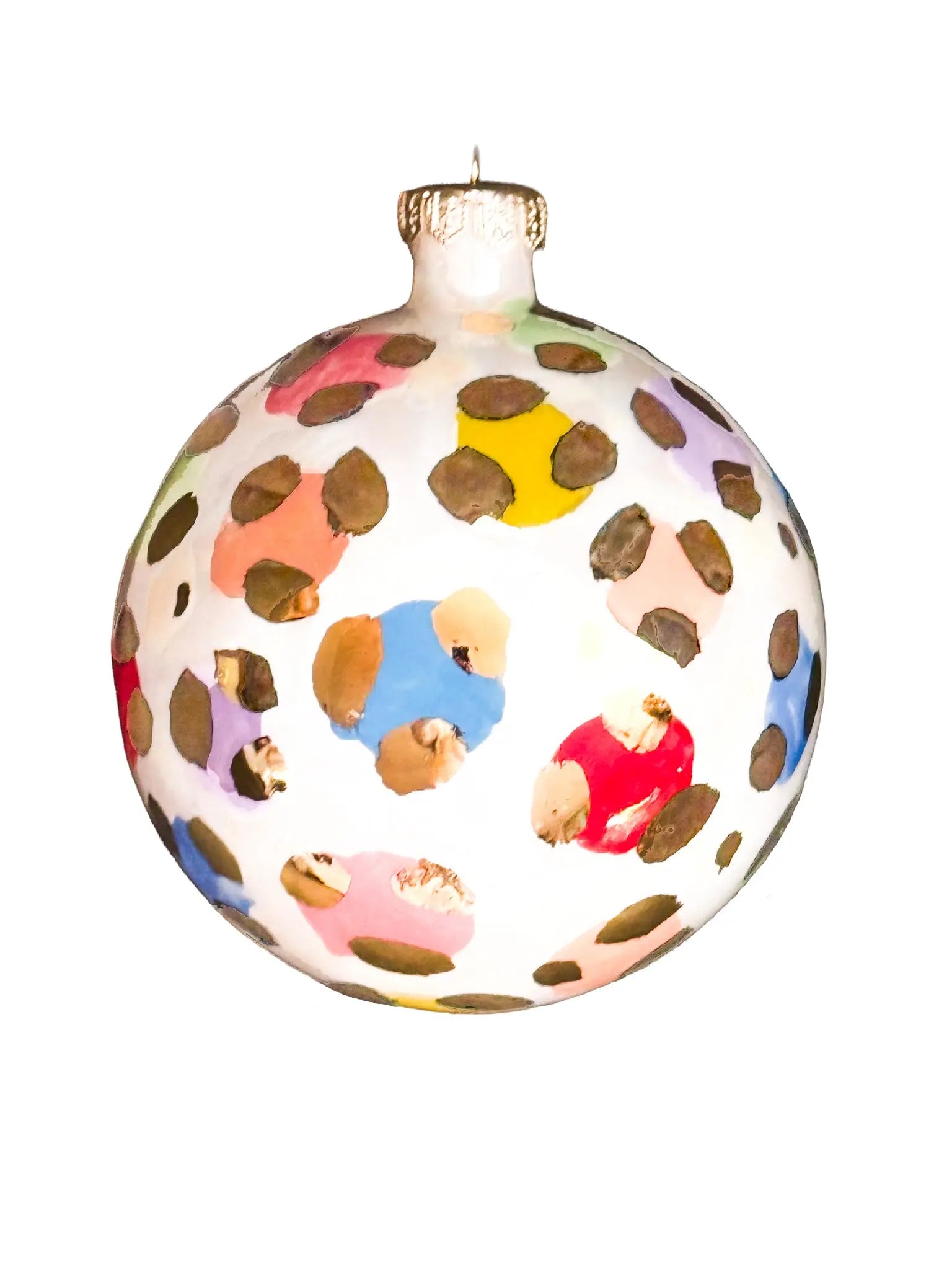 Multi Colored Leopard Ornament - Large