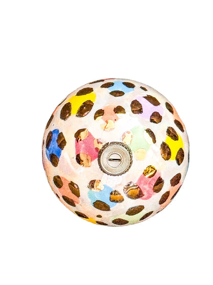 Multi Colored Leopard Ornament - Large