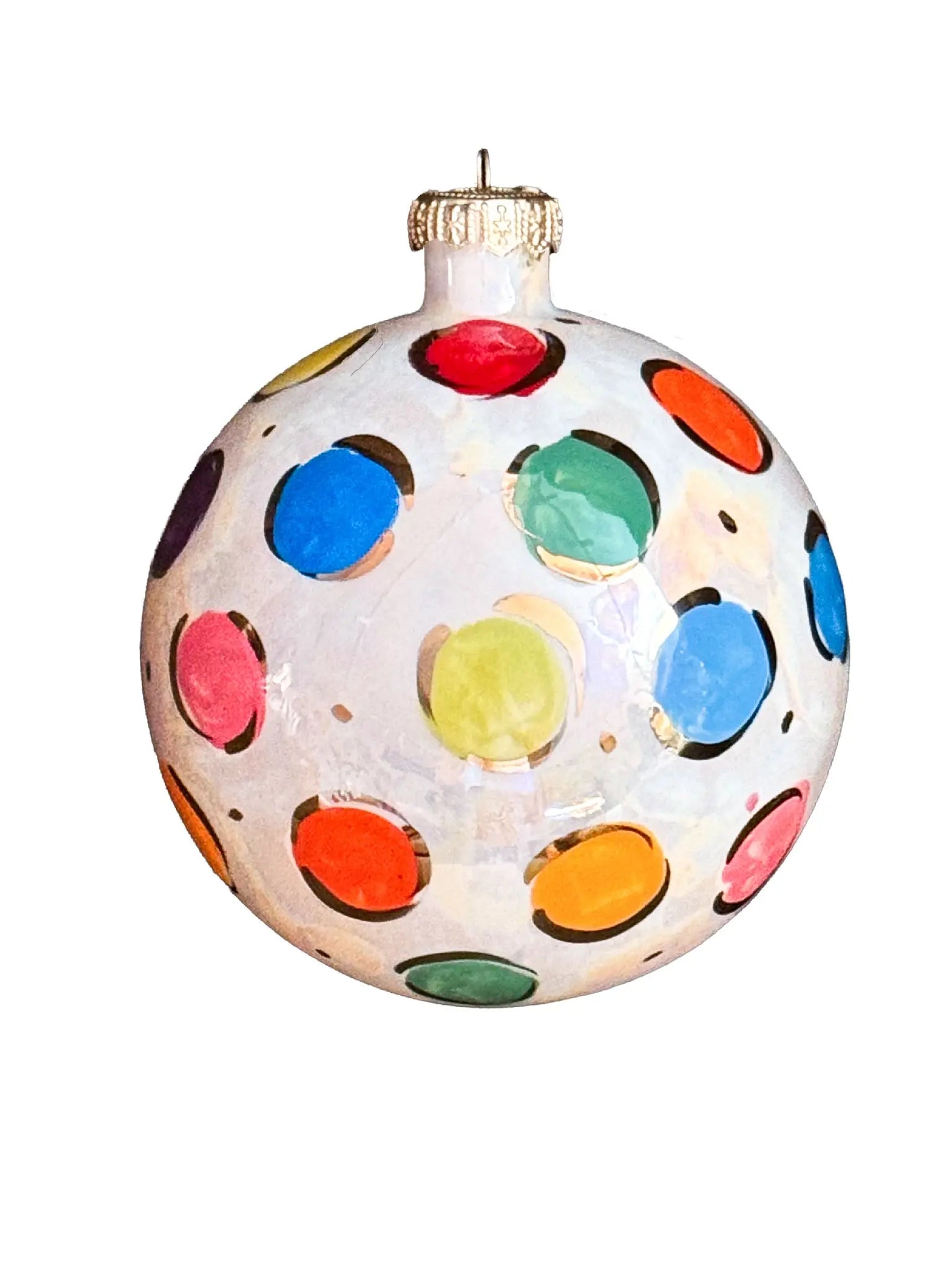 Multi Colored Large Polka Dot Ornament