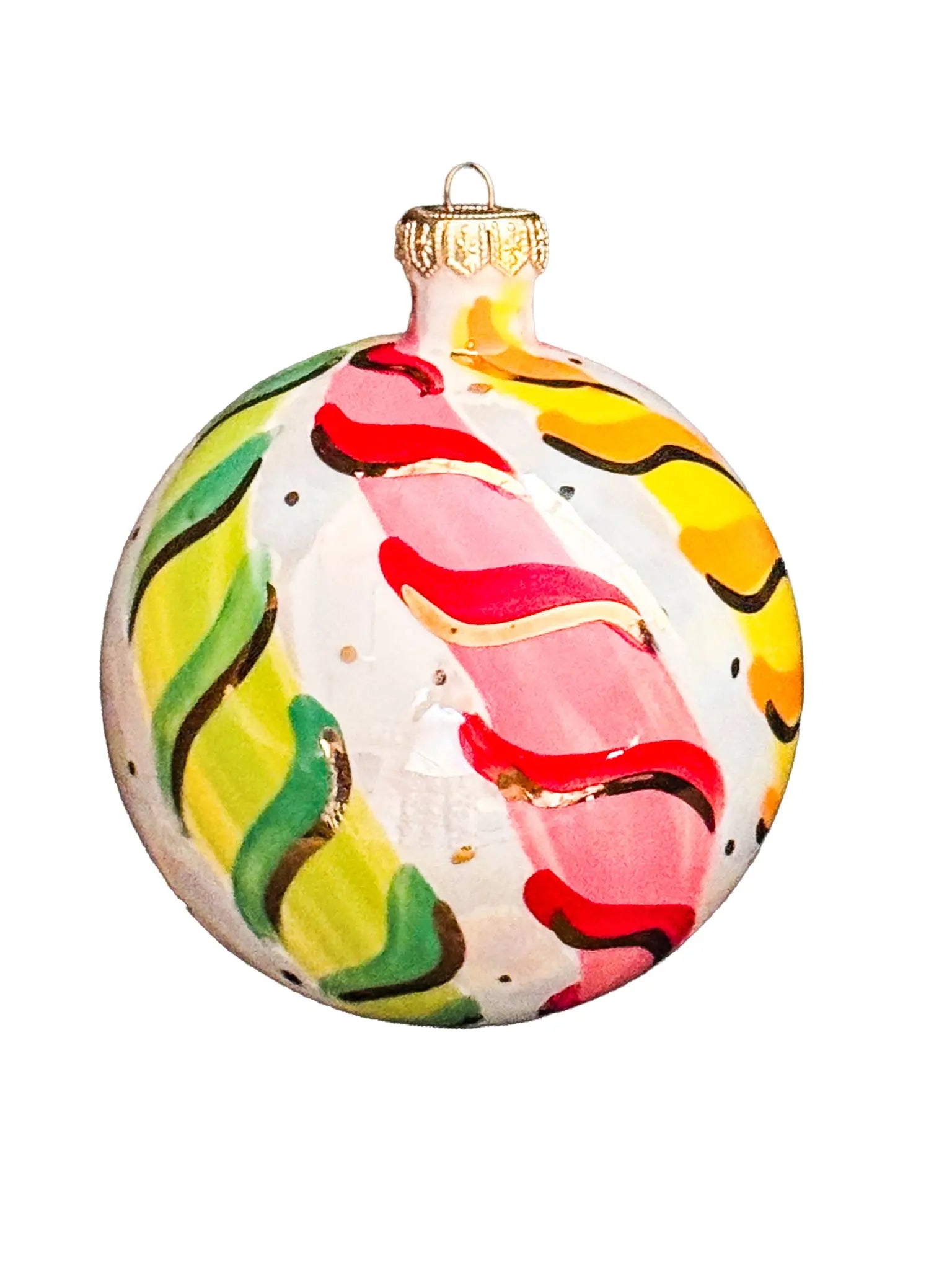 Multi Colored Large Candy Candy Stripe Ornament