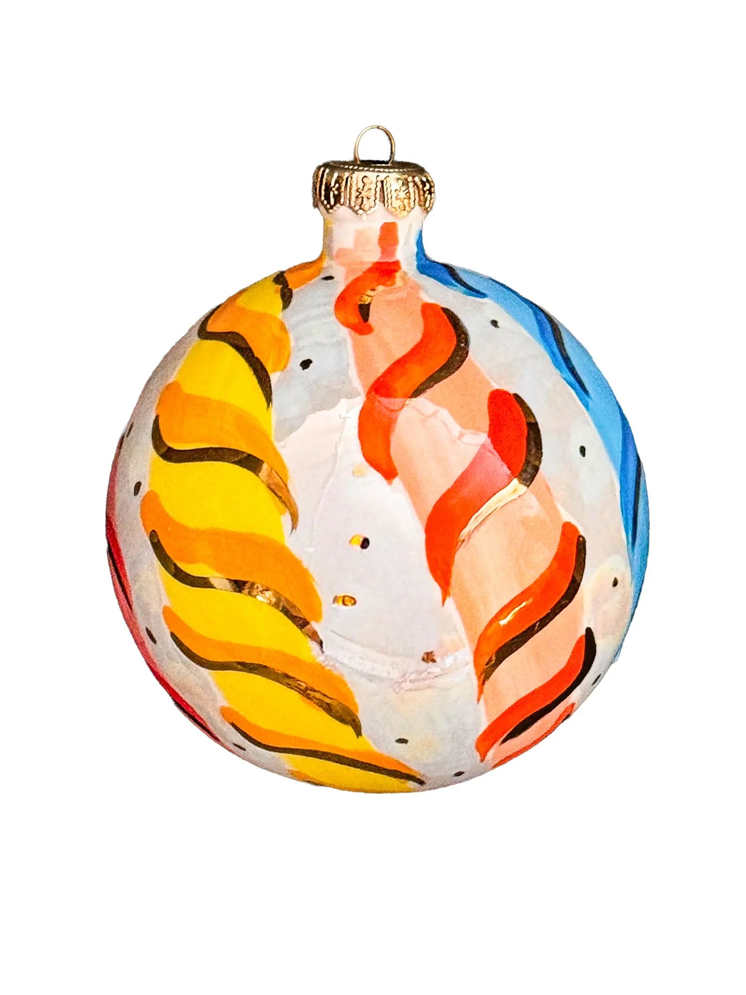 Multi Colored Large Candy Candy Stripe Ornament