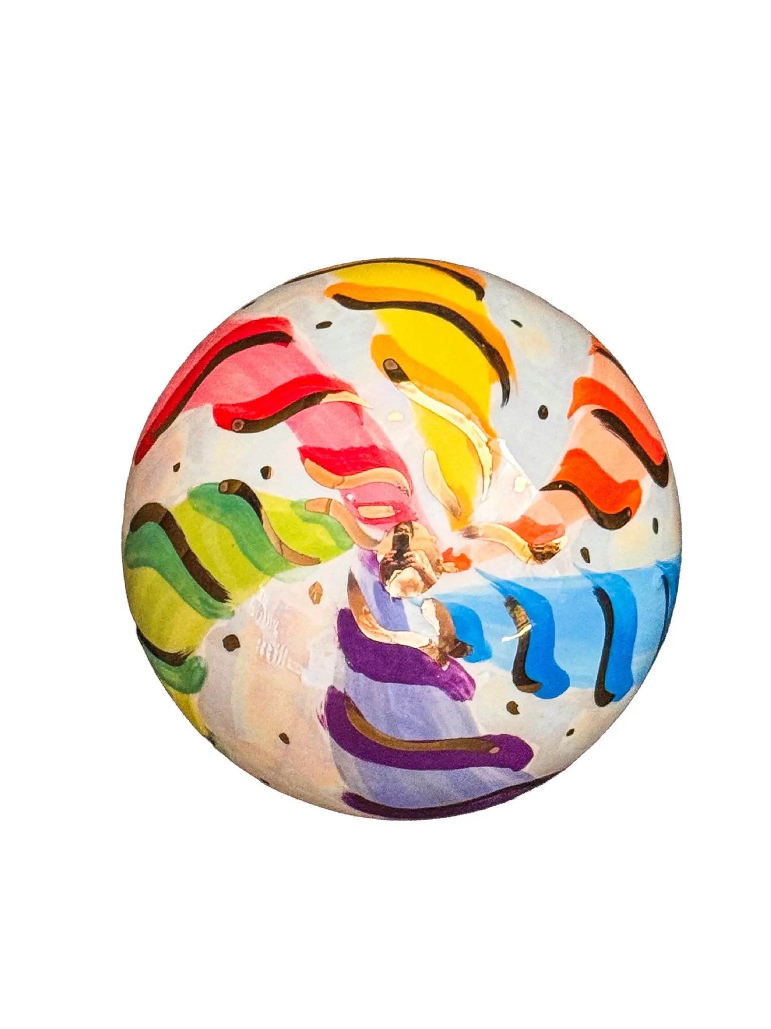 Multi Colored Large Candy Candy Stripe Ornament