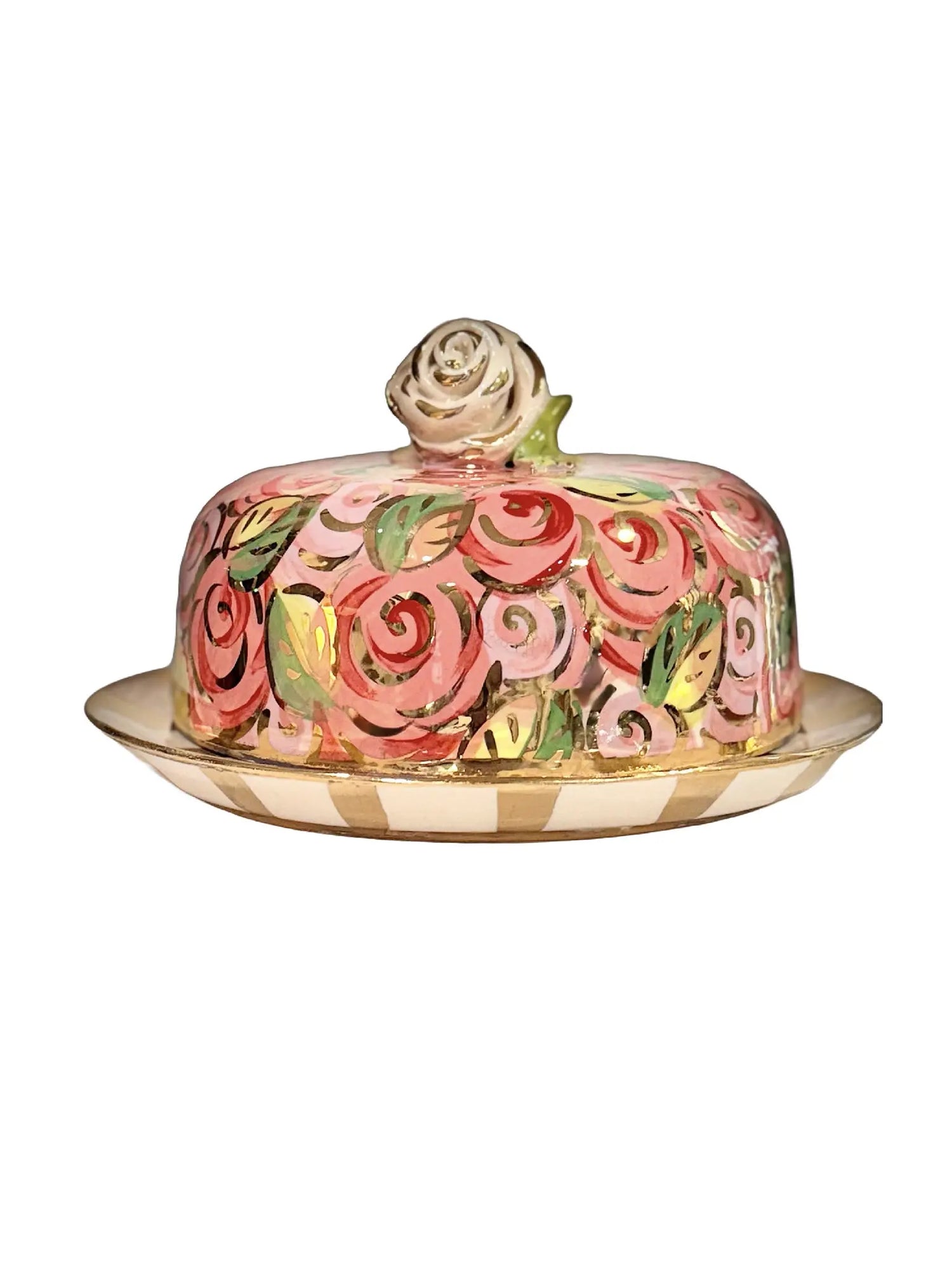 "Gilded Romance" Butter Dish