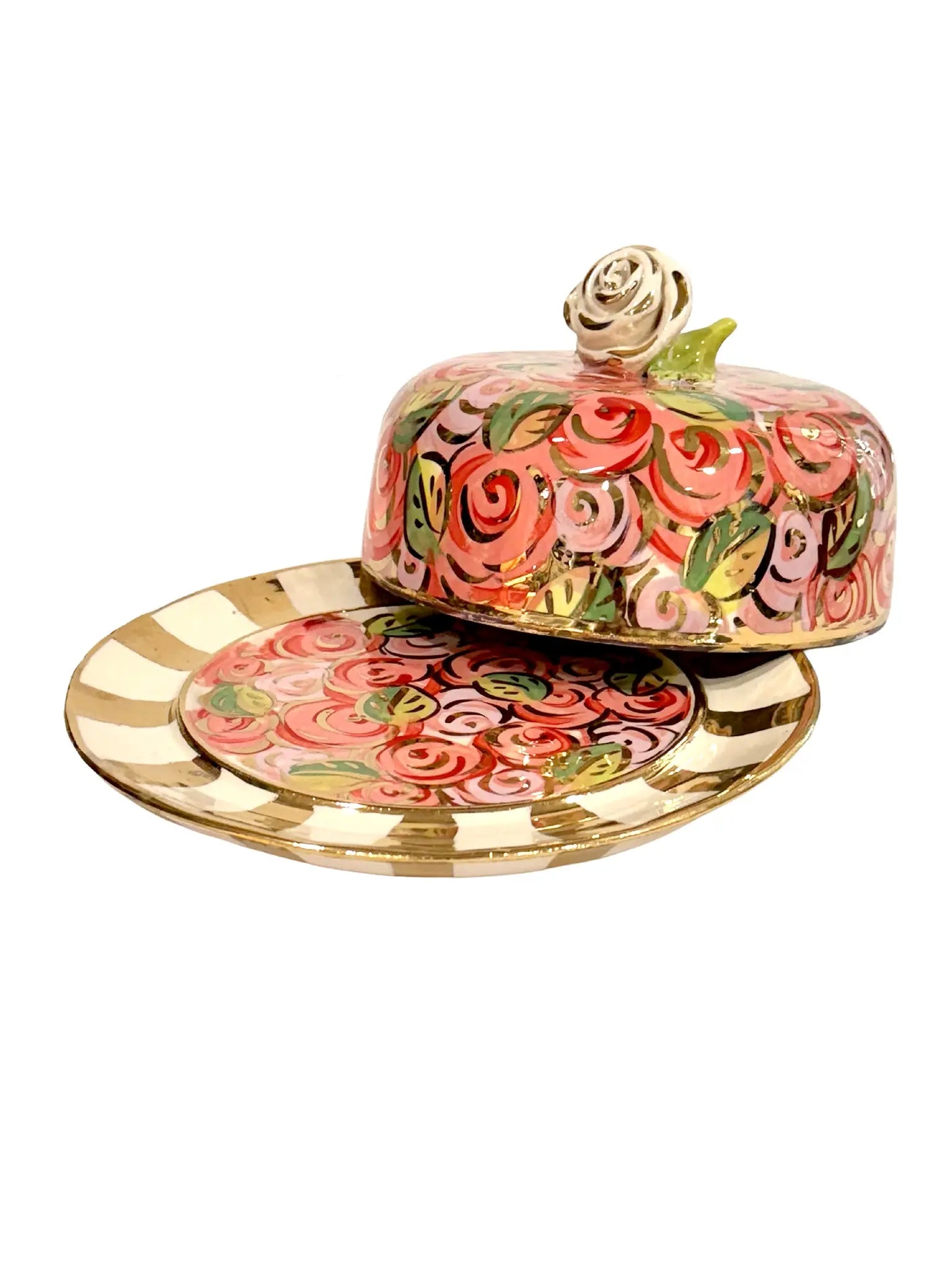 "Gilded Romance" Butter Dish
