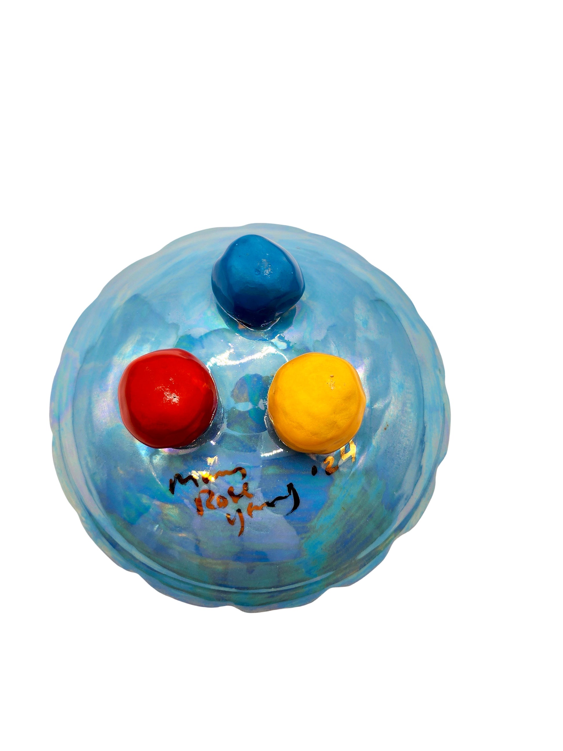 Blue Royal Jeweled Dish 2