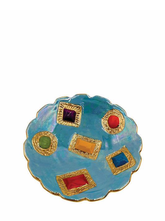 Blue Royal Jeweled Dish 2