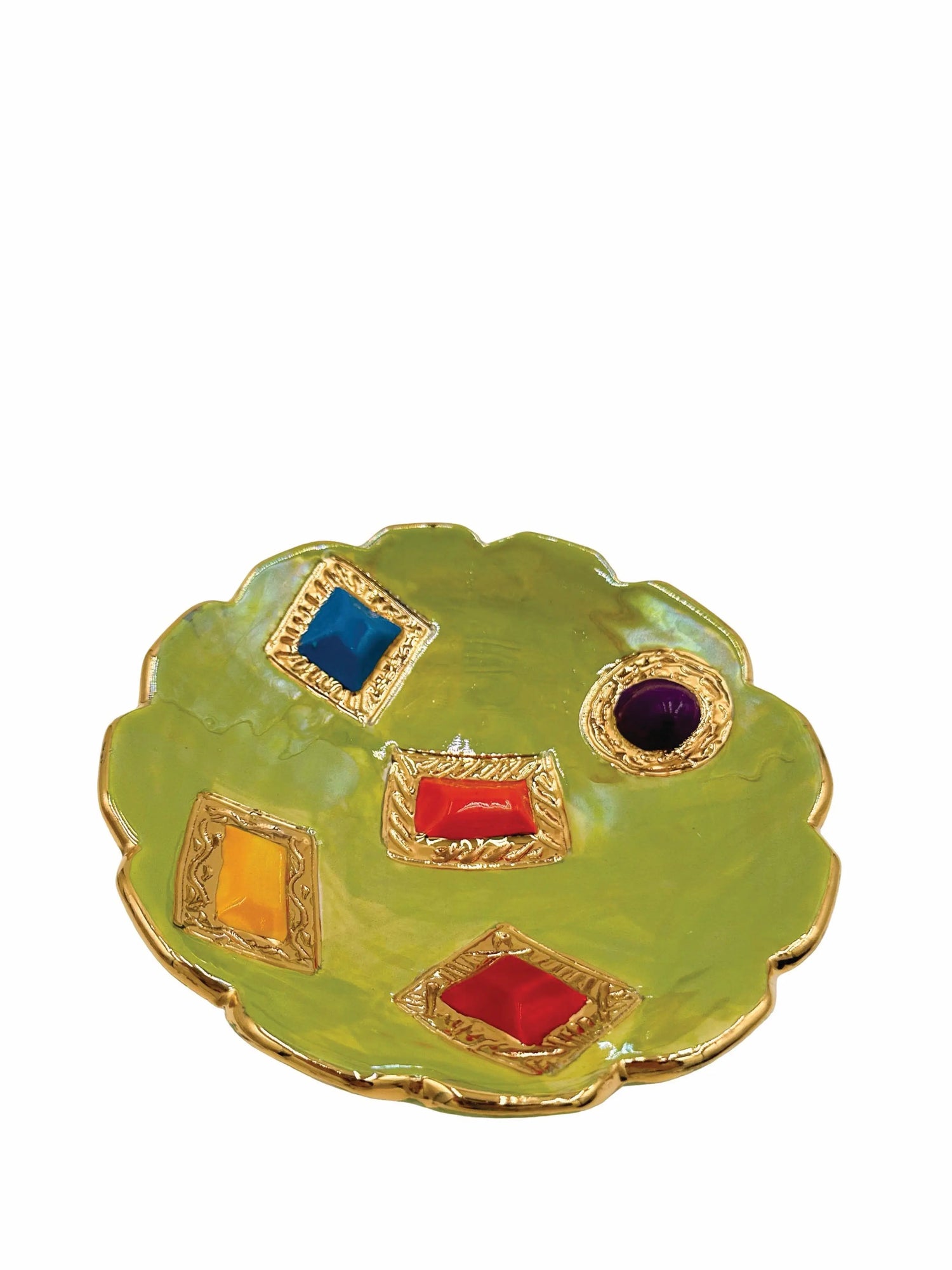 Royal Jeweled Dish 1, Green